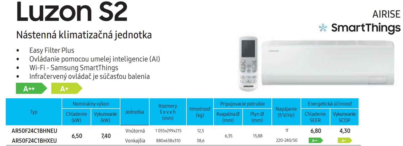 Klimatizácia Samsung Luzon S2